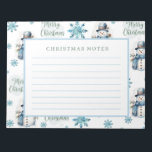 Christmas Snowman Notepad<br><div class="desc">Christman Snowman Notepad.
You can personalise this notepad with your name or initials.</div>