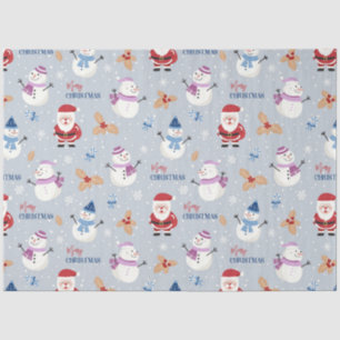 Christmas Snowman Patterns Design 5 Tissue Paper