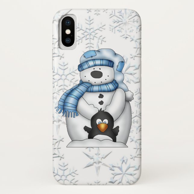 Christmas snowman penguin snowflake ten case (Back)