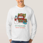 Christmas Snowman Personalised Family Matching T-Shirt<br><div class="desc">Snowman Christmas matching family t-shirt</div>