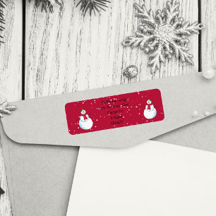 Christmas Snowman Personalised Return Address
