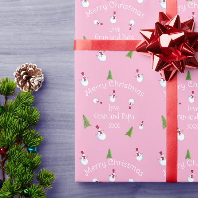  Christmas Snowman Personalised Wrapping Paper (Creator Uploaded)