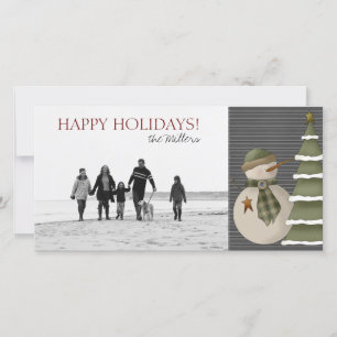 Christmas Snowman Photo Cards