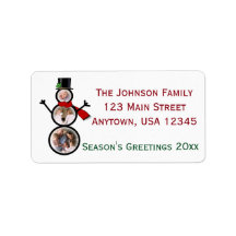 Christmas Snowman Photo Custom Frame Template