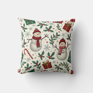 Christmas snowman pillow cushion