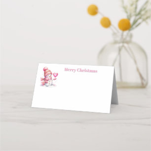 Christmas Snowman Place Card