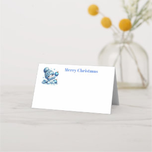 Christmas Snowman Place Card