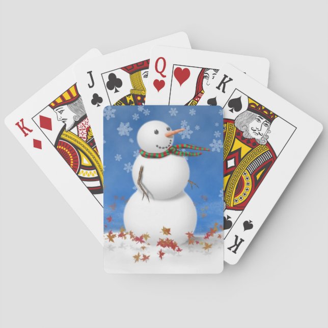 Christmas Snowman Playing Cards (Back)
