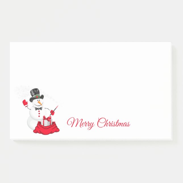 Christmas Snowman Post It Notes (Front)