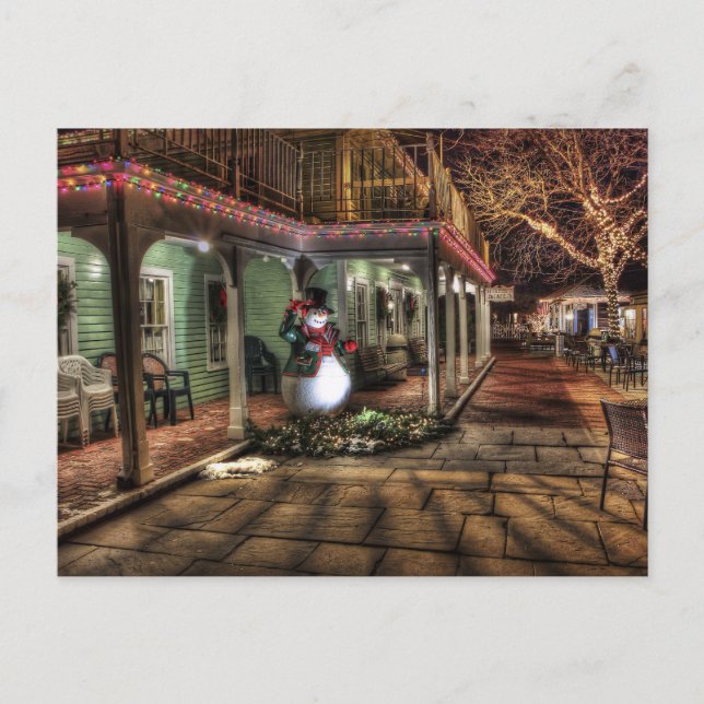 christmas snowman postcard (Front)