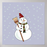 Christmas Snowman Poster