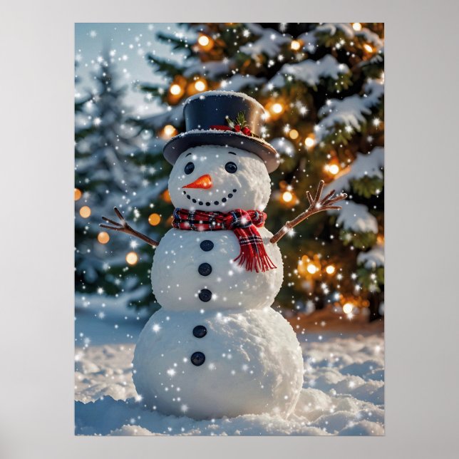 Christmas Snowman Poster (Front)