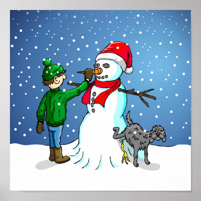 Christmas Snowman Poster (Front)