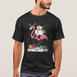 Christmas Snowman Riding Flamingo Xmas Girls Women T-Shirt<br><div class="desc">Christmas Snowman Riding Flamingo Xmas Girls Women Premium</div>