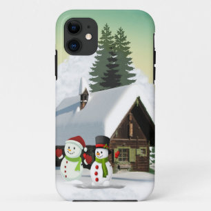 Christmas Snowman Scene Case-Mate iPhone Case