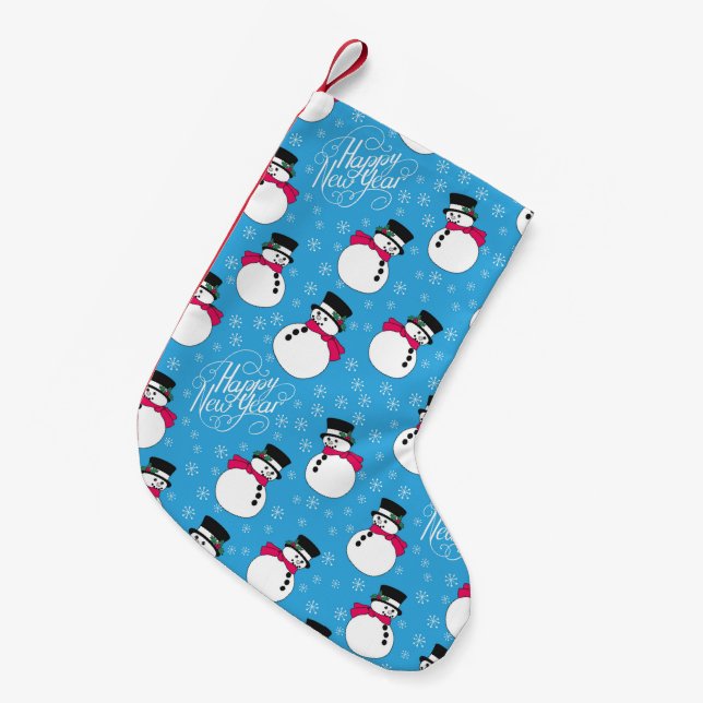 Christmas snowman small christmas stocking (Front (Hanging))