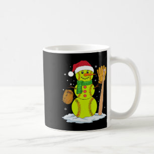 Christmas Snowman Softll Pitcher Boys Kids Teens X Coffee Mug