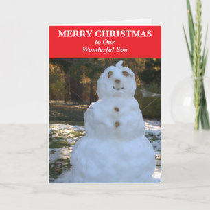 Christmas Snowman Son Card