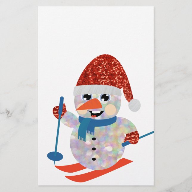 christmas snowman stationery (Front)