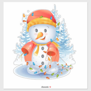 Christmas Snowman  Sticker