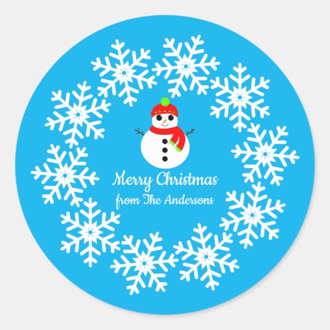 Christmas Snowman Stickers (Front)