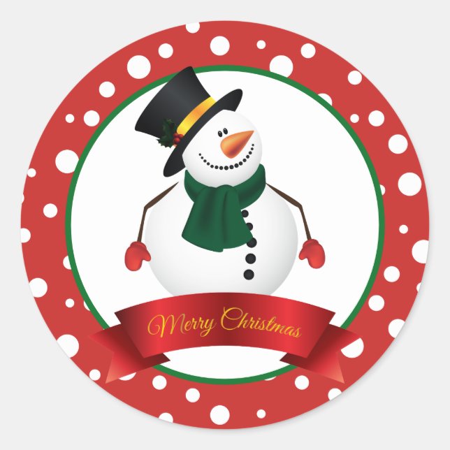 Christmas Snowman Stickers (Front)