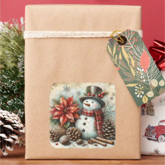 Christmas Snowman Stickers