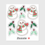 Christmas Snowman Stickers<br><div class="desc">The design is from original art.</div>