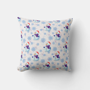 Christmas Snowman Surface Pattern  Cushion