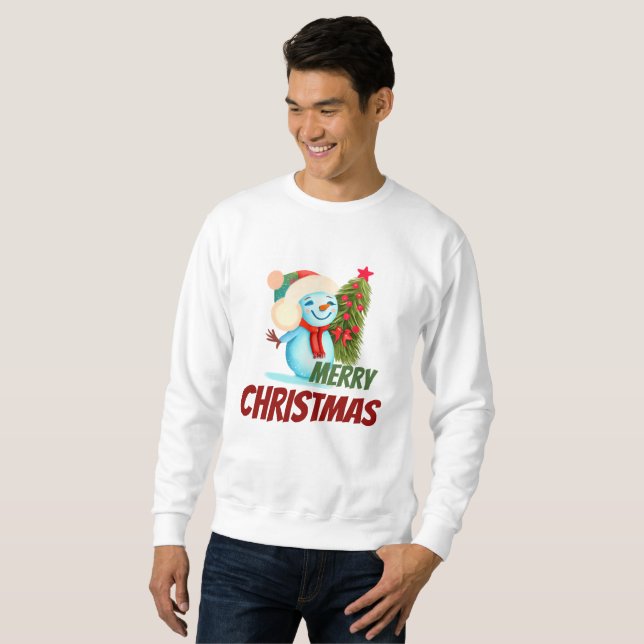 Christmas snowman sweatshirt (Front Full)