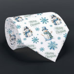 Christmas Snowman  Tie<br><div class="desc">Christmas Snowman neck tie</div>