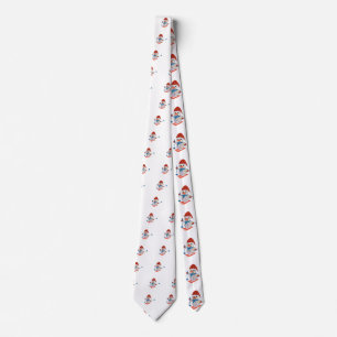 christmas snowman tie