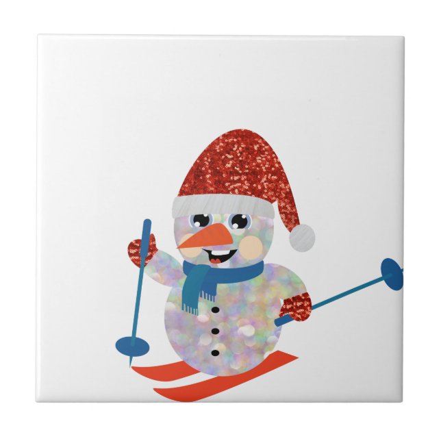 christmas snowman tile (Front)