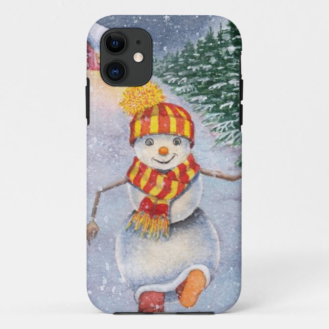 Christmas snowman walking Case-Mate iPhone case (Back)