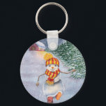 Christmas snowman walking key ring<br><div class="desc">christmas snowman doll man, 
fun painting celebrate love , 
funny cheerful drawn snowflake, 
vintage scarf forest cute, 
cartoon drawing art merry , 
new white season snow, 
celebration happy illustration , 
winter holiday santa year, 
tree house hat, 
doll christmas snowman man, </div>