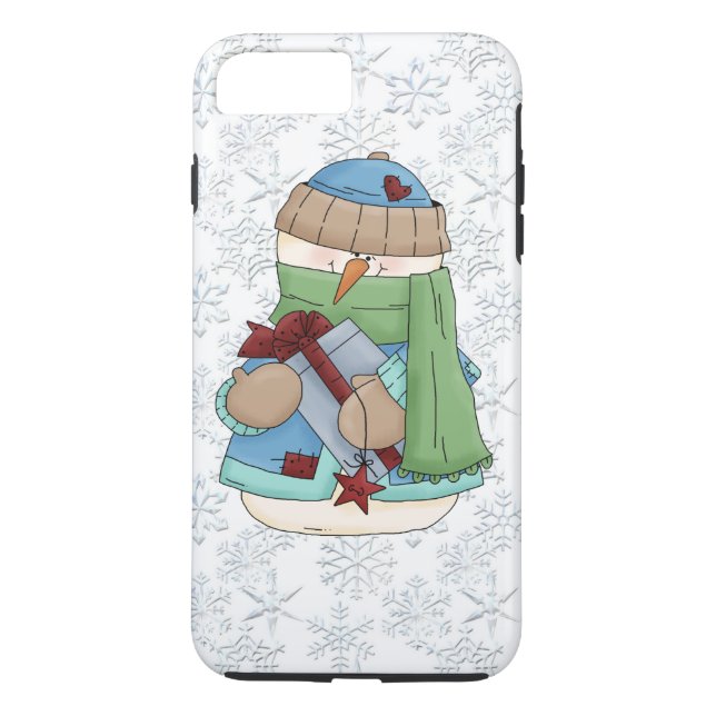 Christmas snowman white iPhone 7 plus case (Back)