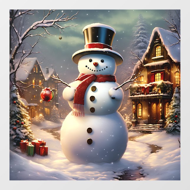 Christmas Snowman Window Cling (Sheet)
