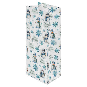 Christmas Snowman Wine Gift Bag
