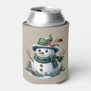 Christmas Snowman Winter Season Holiday Can Cooler