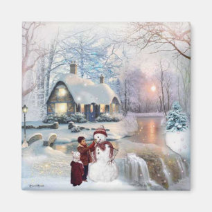 Christmas Snowman Winter Wonderland Magnet