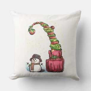 Christmas Snowman with Ornament Cushion