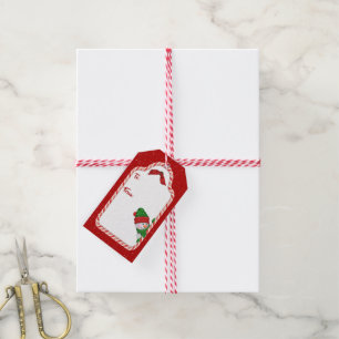 Christmas Snowman with Snowflakes Gift Tags