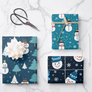 Christmas Snowman Wrapping Paper