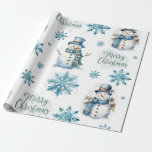 Christmas Snowman Wrapping Paper<br><div class="desc">Christmas Snowman Wrapping Paper</div>