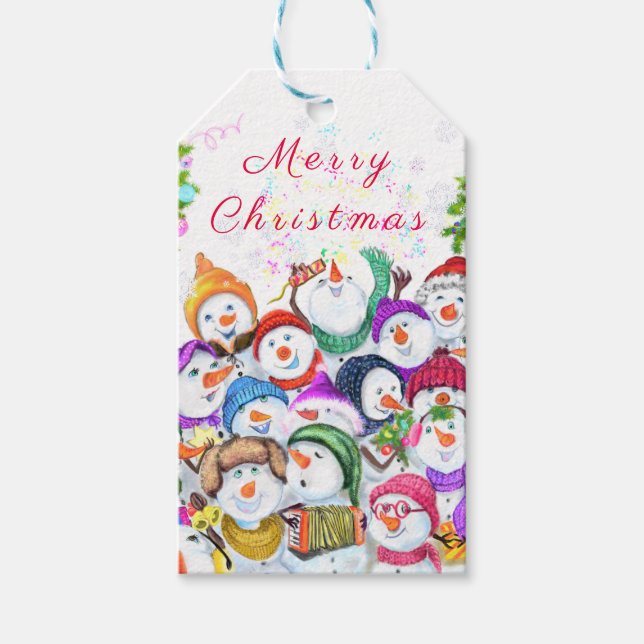 Christmas Snowmans Gift Tags (Front)