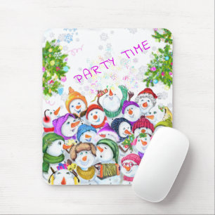 Christmas Snowmans Mouse Pad
