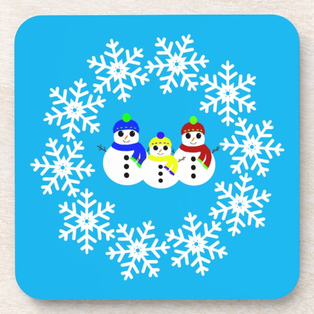 Christmas Snowmen Coasters (Front)