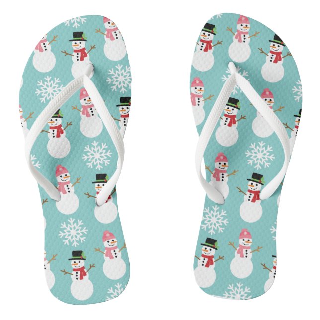 Christmas Snowmen Jandals (Footbed)