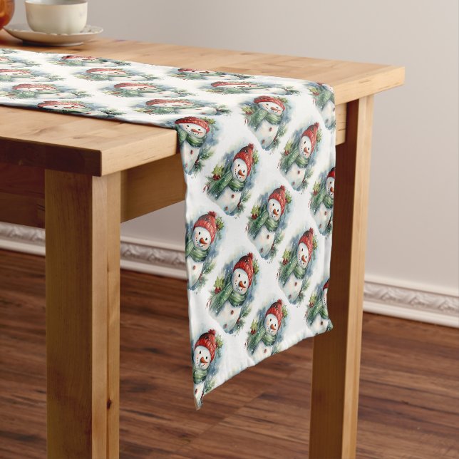 Christmas Snowmen Medium Table Runner (In Situ)