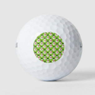 Christmas Snowmen Pattern Golf Balls